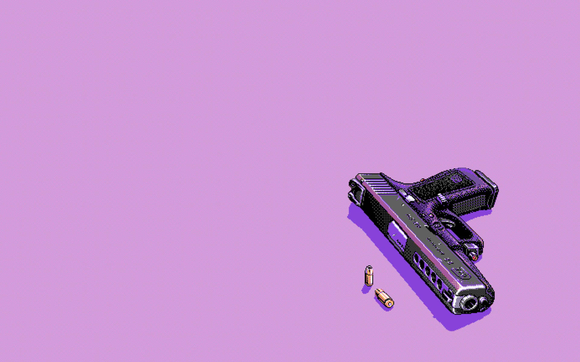 Retro 8-bit Glock Pistol Background