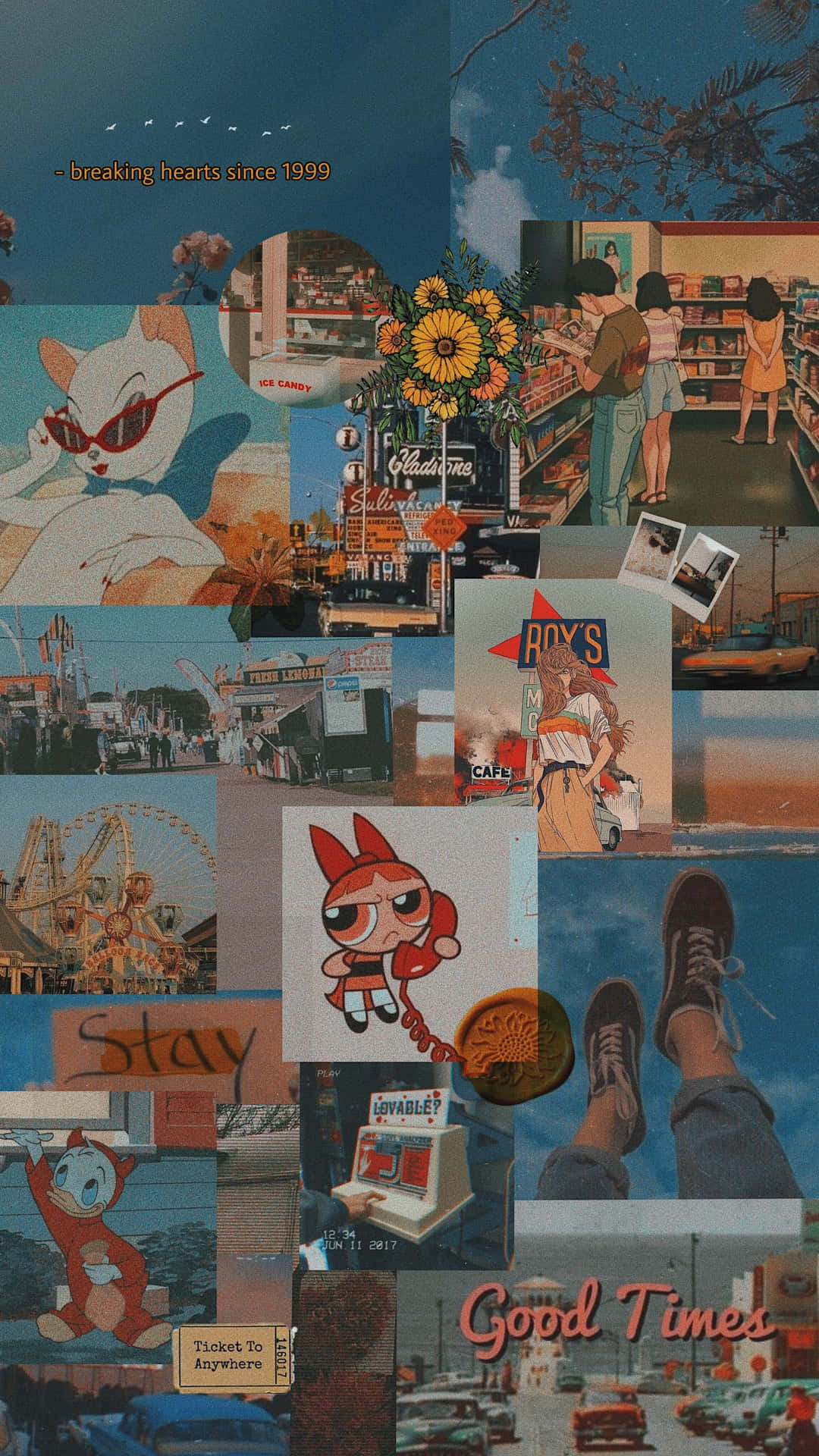 Retro 80s Aesthetic Cartoons Background