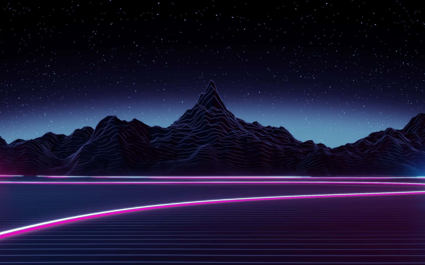Retro 80s Aesthetic Mountains Background