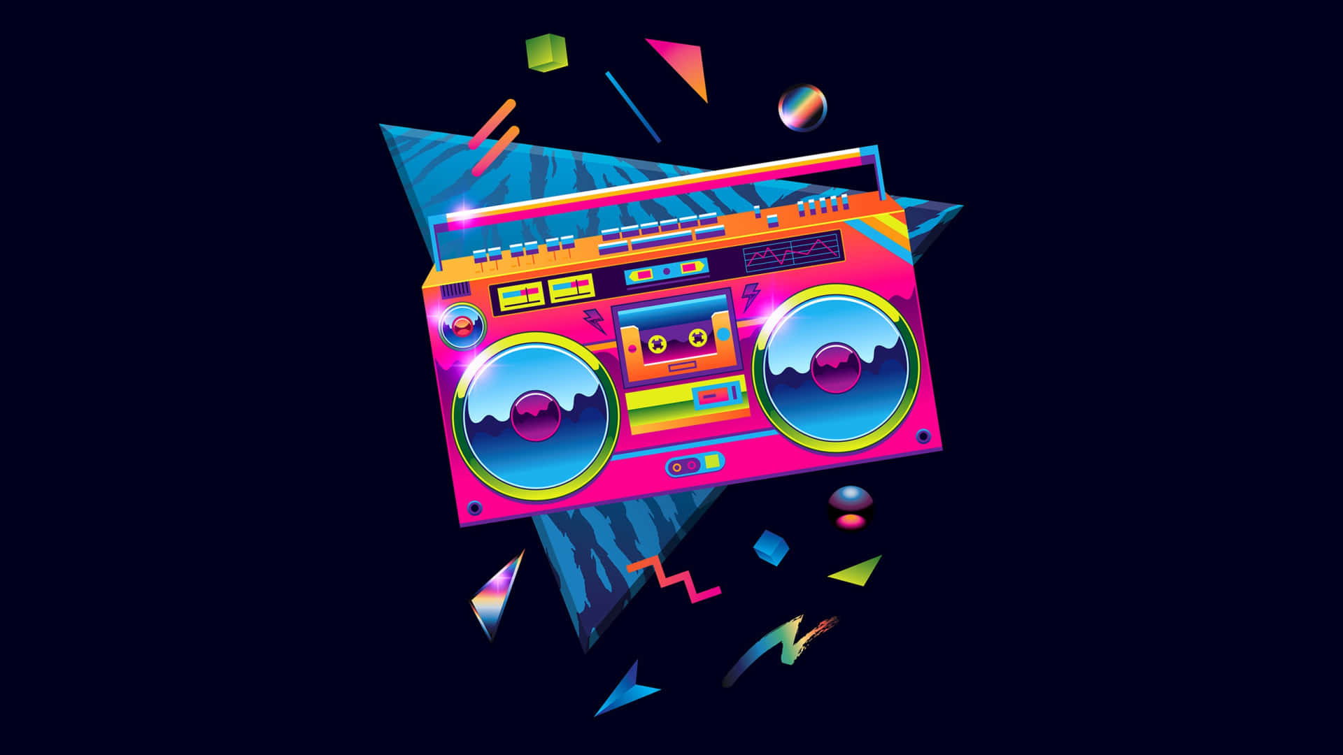 Retro_80s_ Boombox_ Vector_ Art