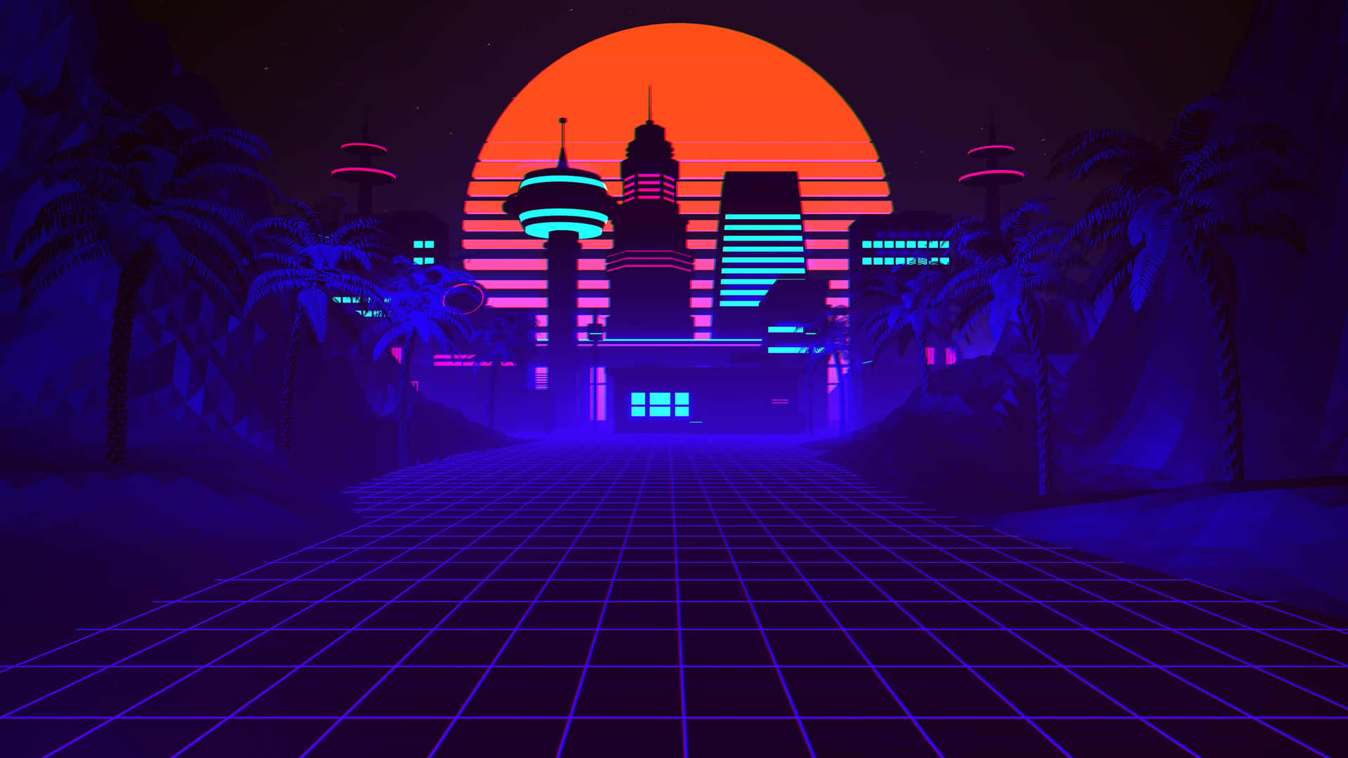 Retro 80s Neon Style Takes You Back Background