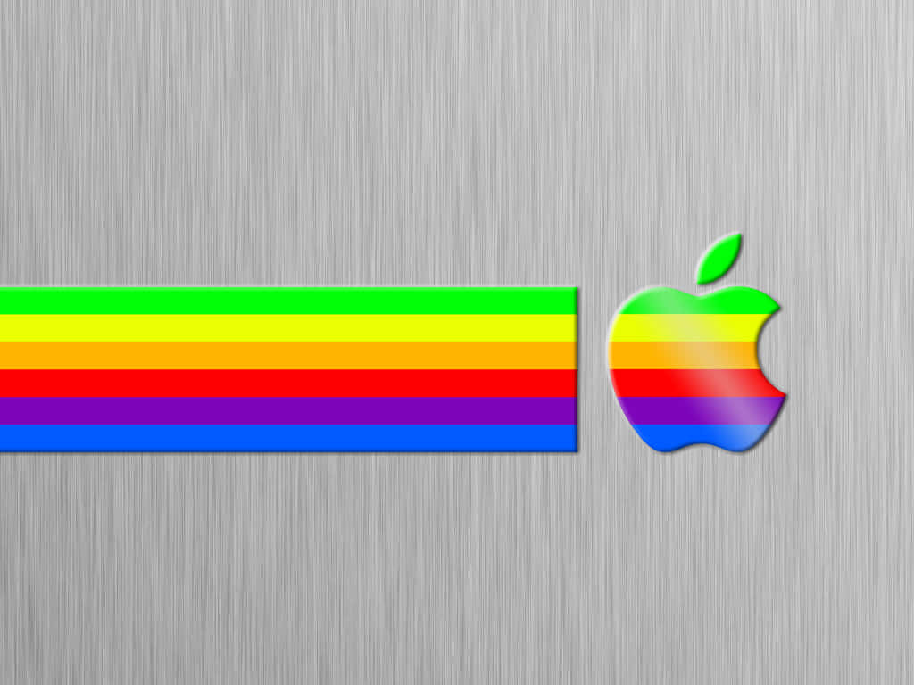 Retro Apple Logo 1024 X 768 Background