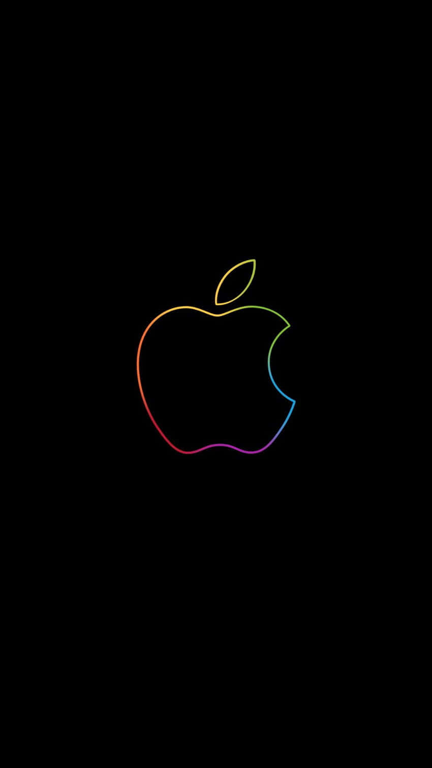 Retro Apple Logo Illustration Background
