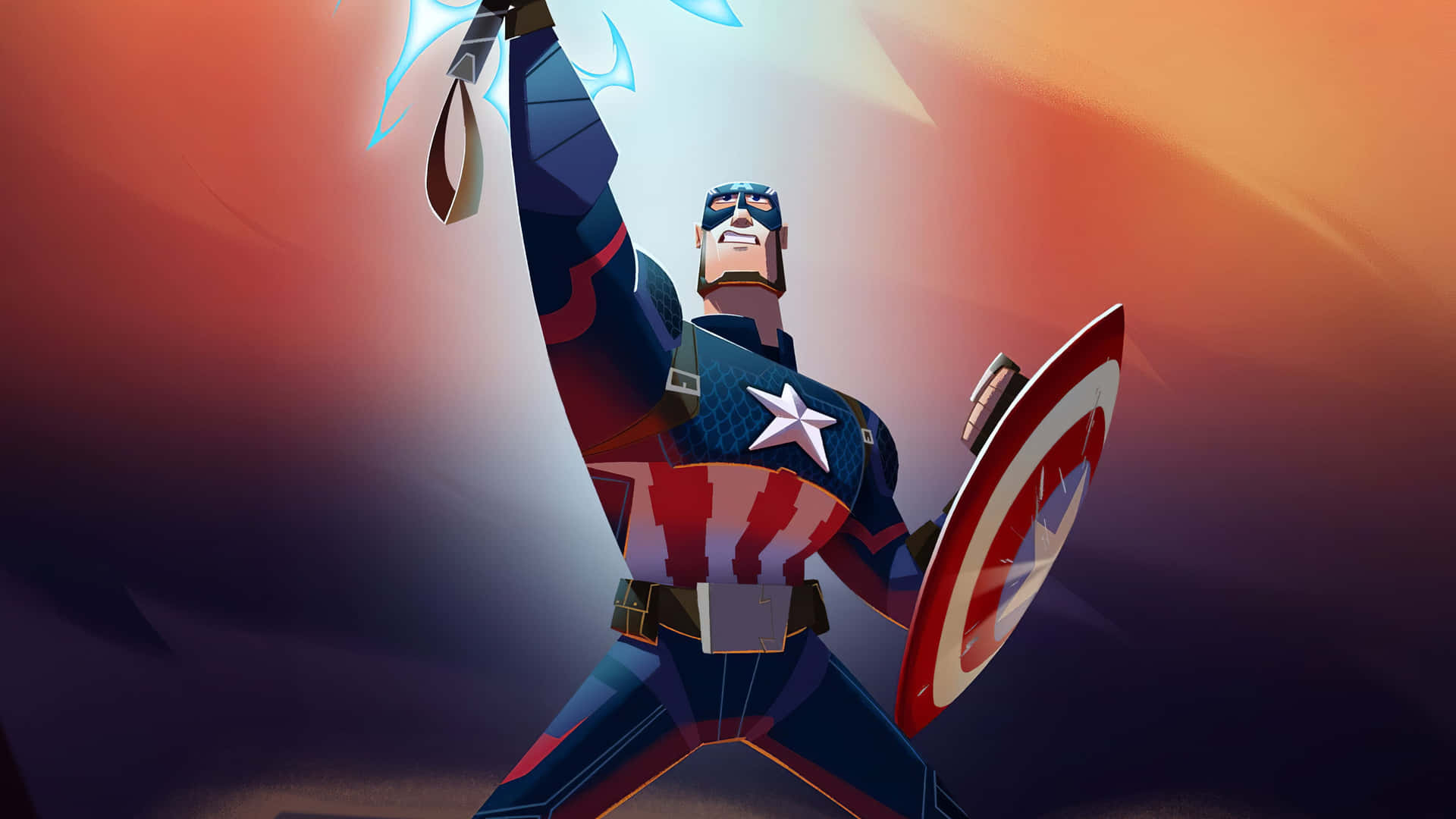 Retro Captain America 3000 X 1688 Background