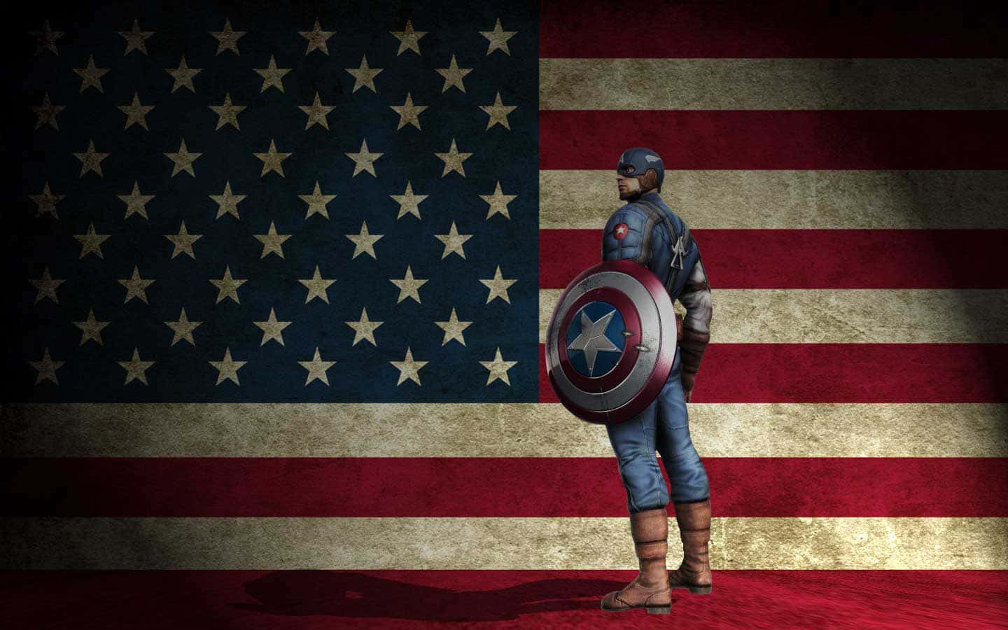 Retro Captain America - A Classic Look Background