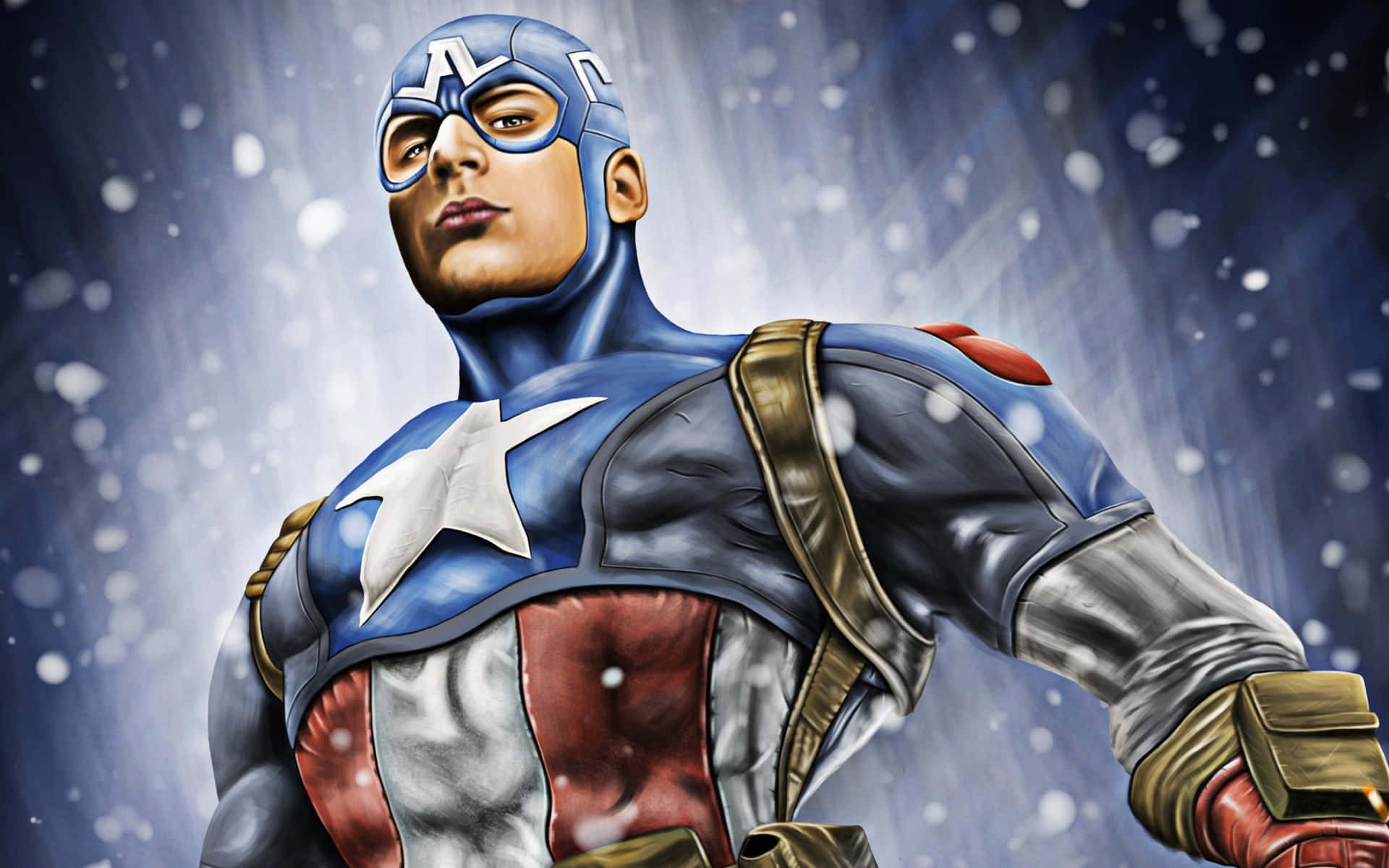 Retro Captain America Stays True To His Lifelong Mission Of Protecting Freedom Background