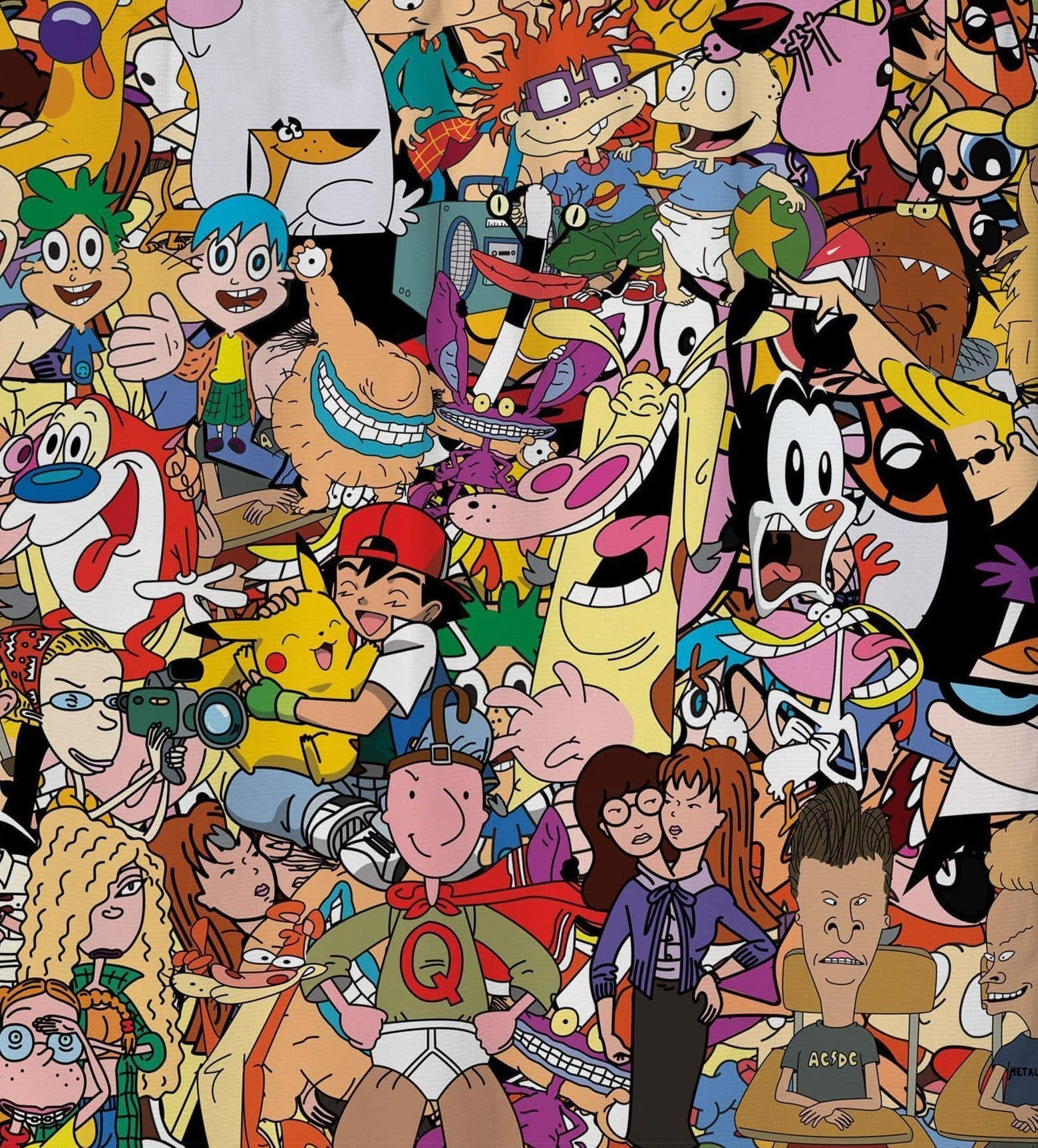 Retro Cartoon Mashup Collage