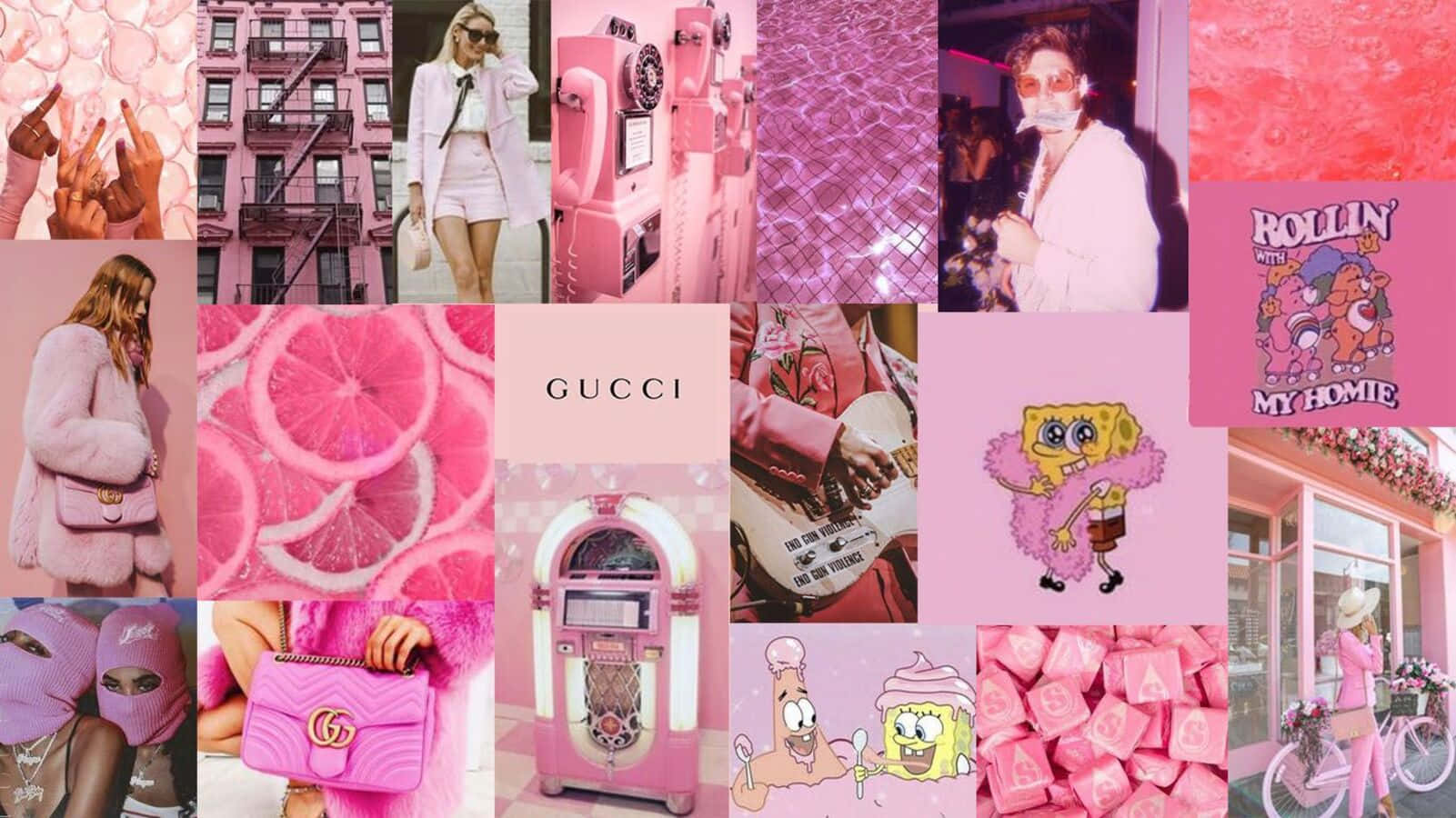 Retro Chic Girl With Vintage 90's Aesthetic In Urban Environment Background
