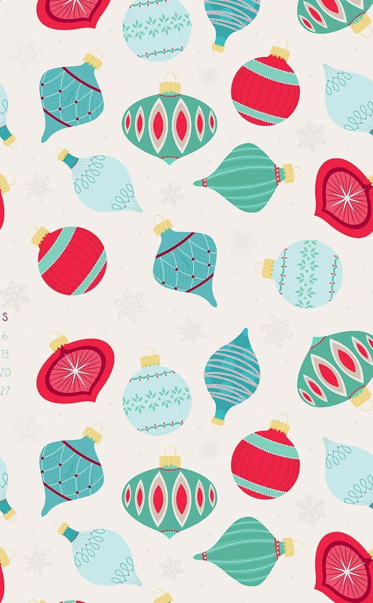Retro Christmas Ornaments Pattern