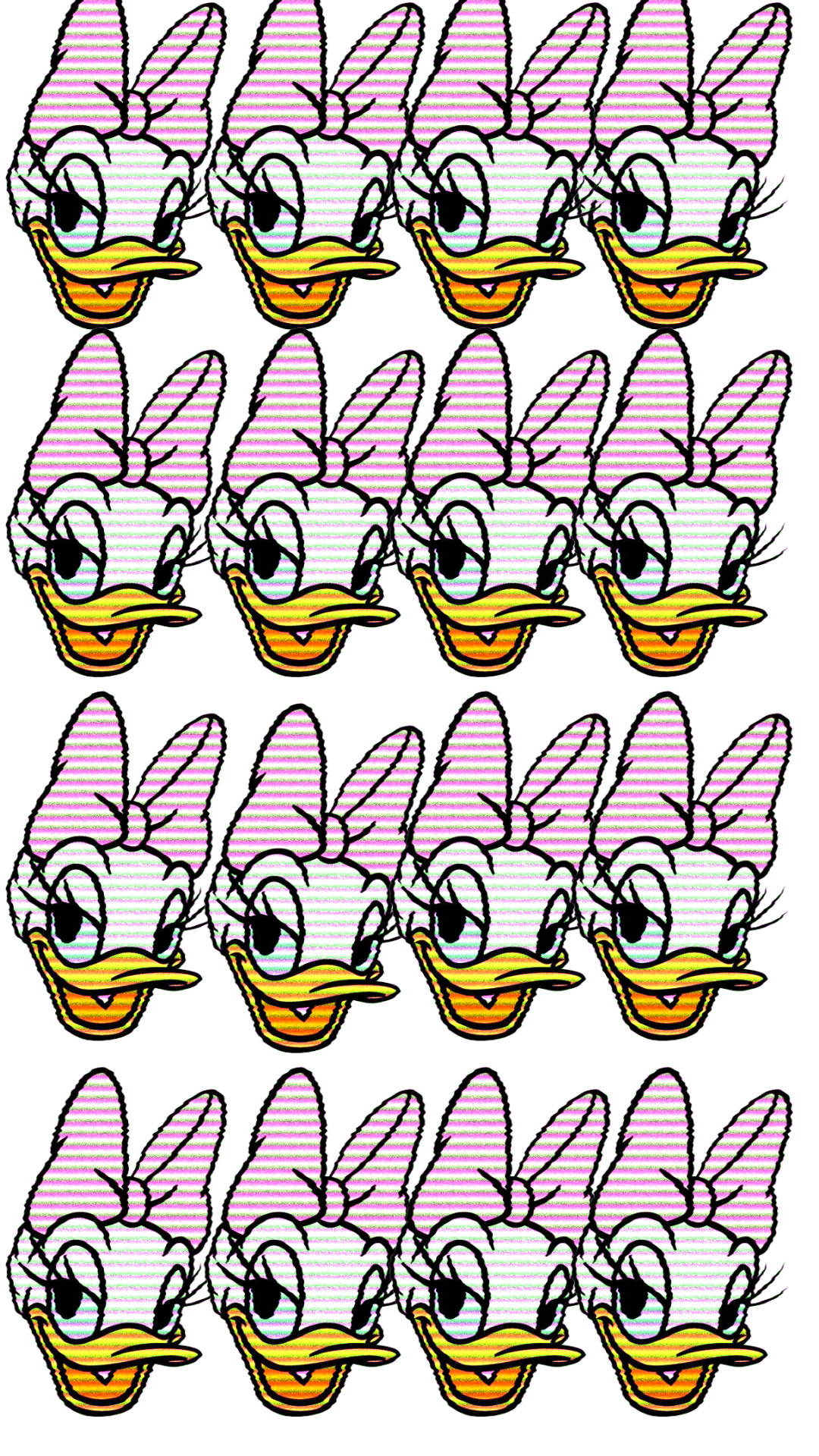 Retro Daisy Duck Heads Background