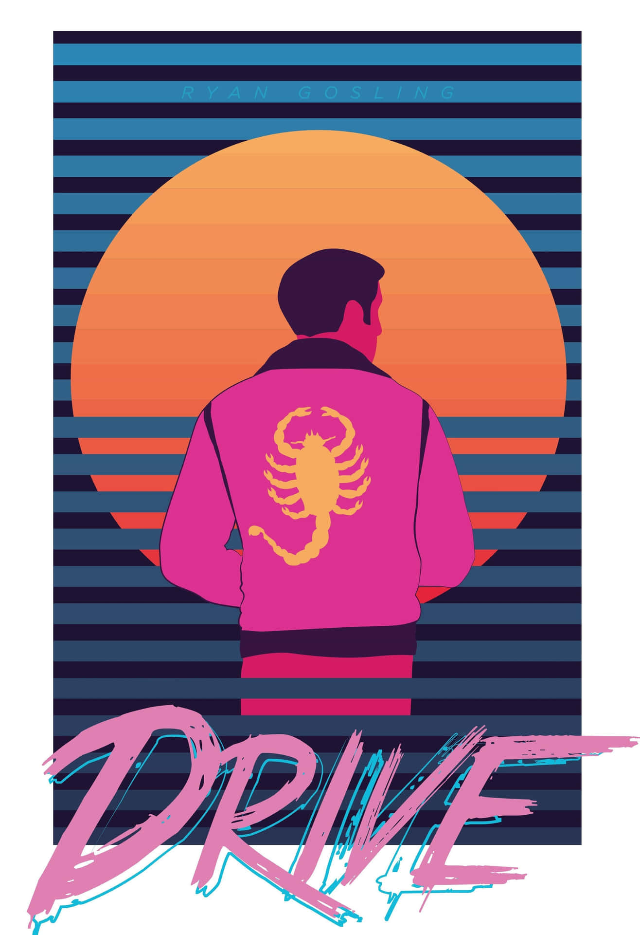 Retro Drive Movie Poster Art