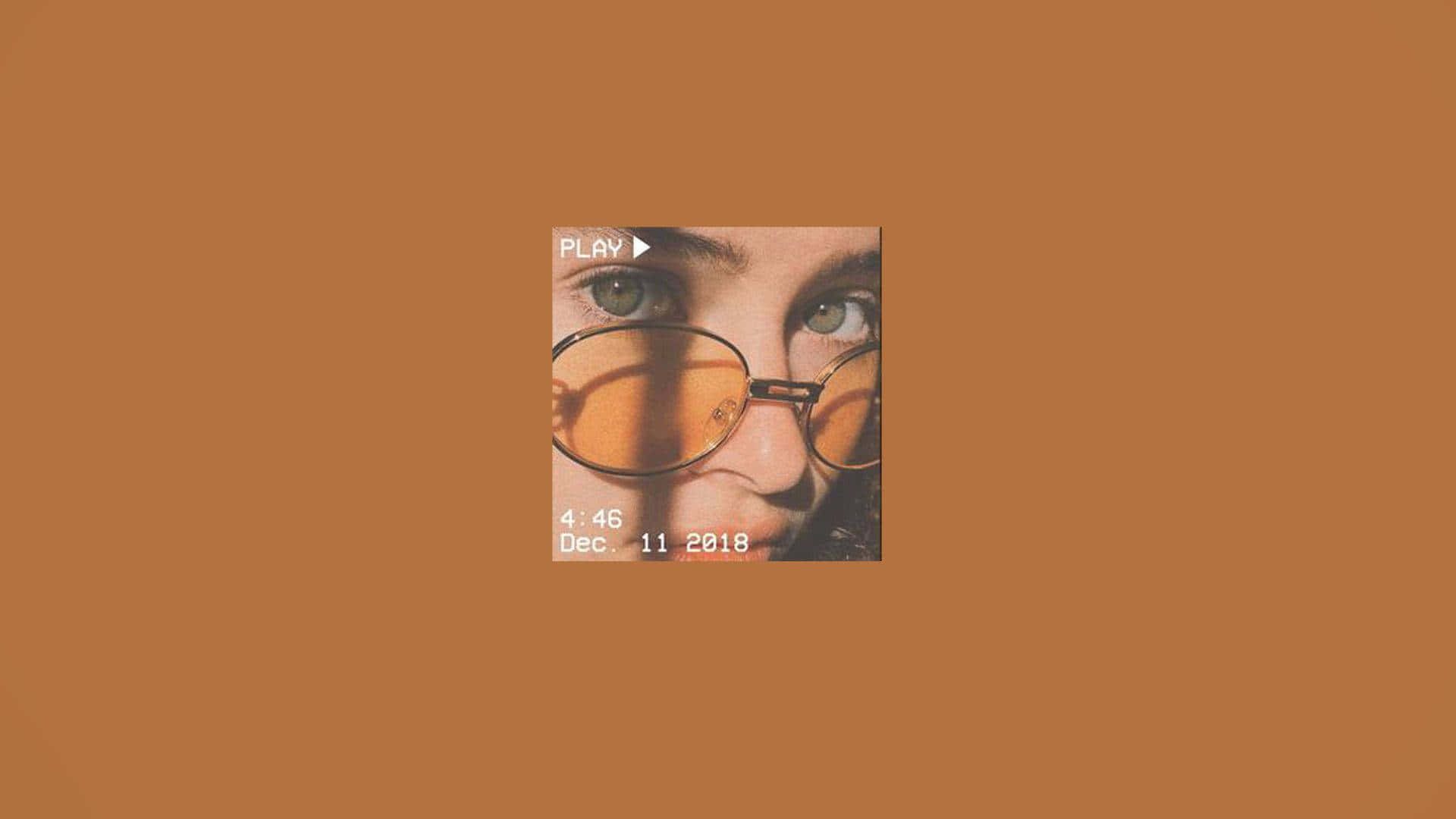 Retro Eyewear Brown Aesthetic Wallpaper Background