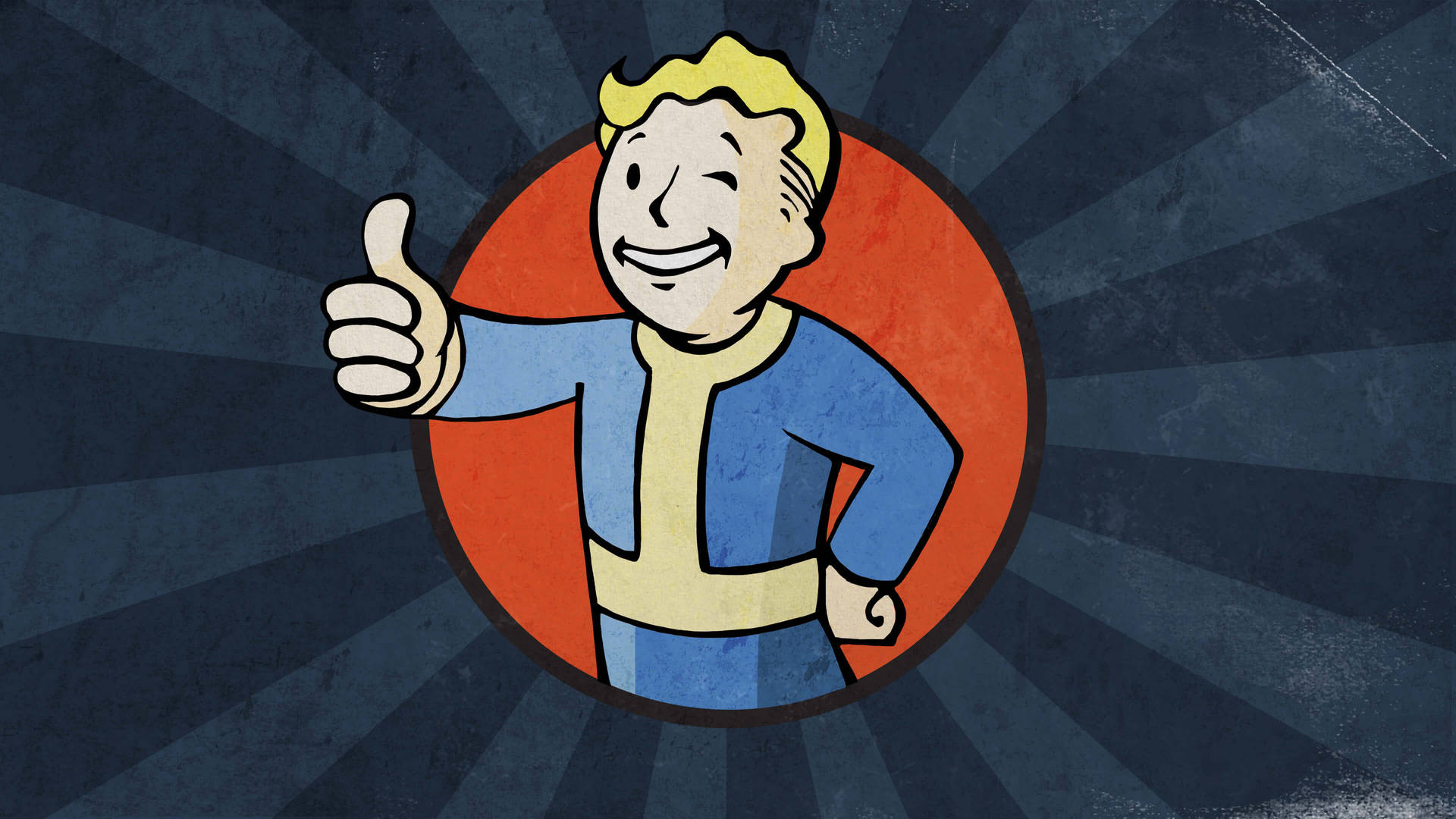 Retro Fallout Vault Boy Background
