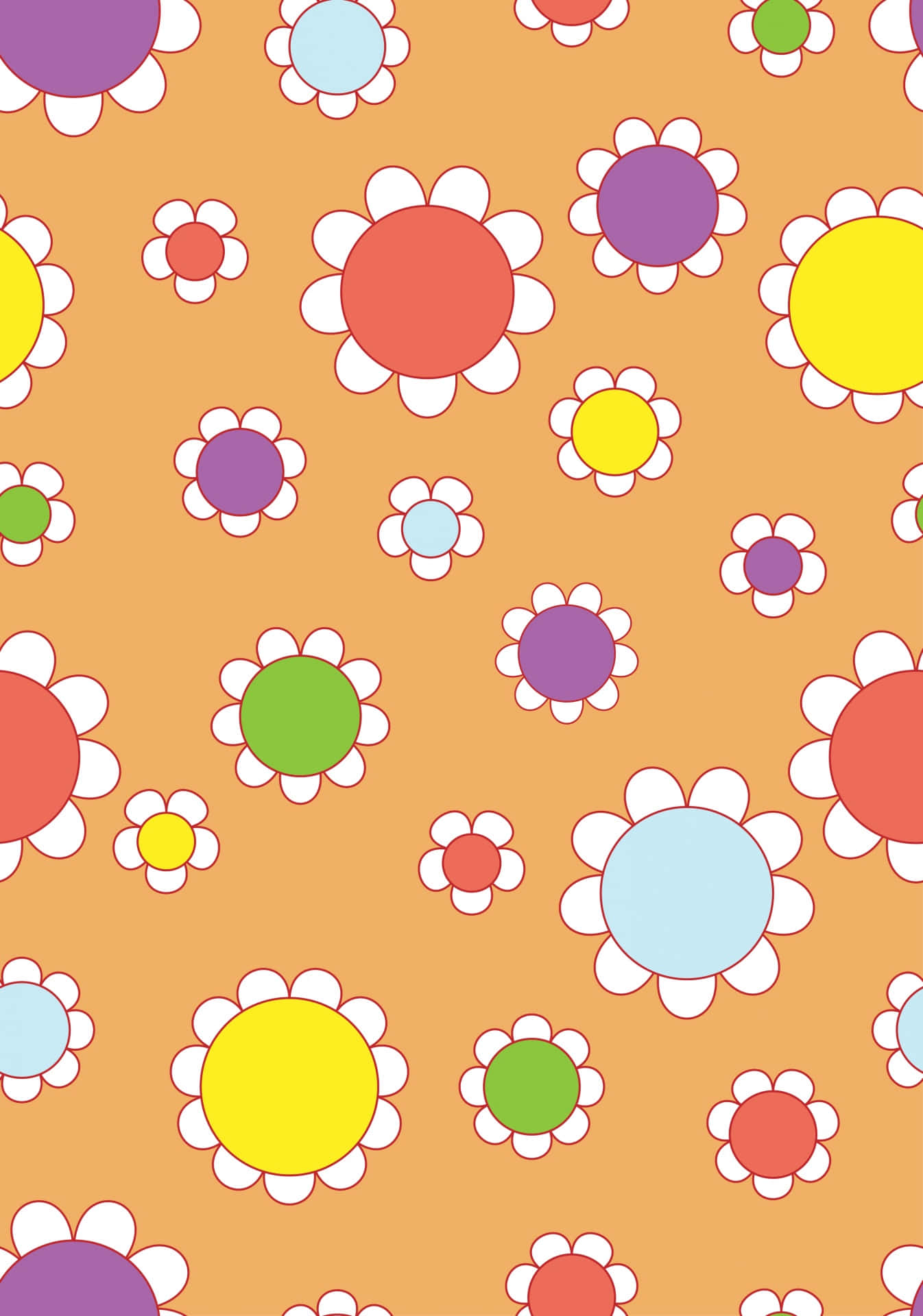 Retro Floral Pattern Background Background