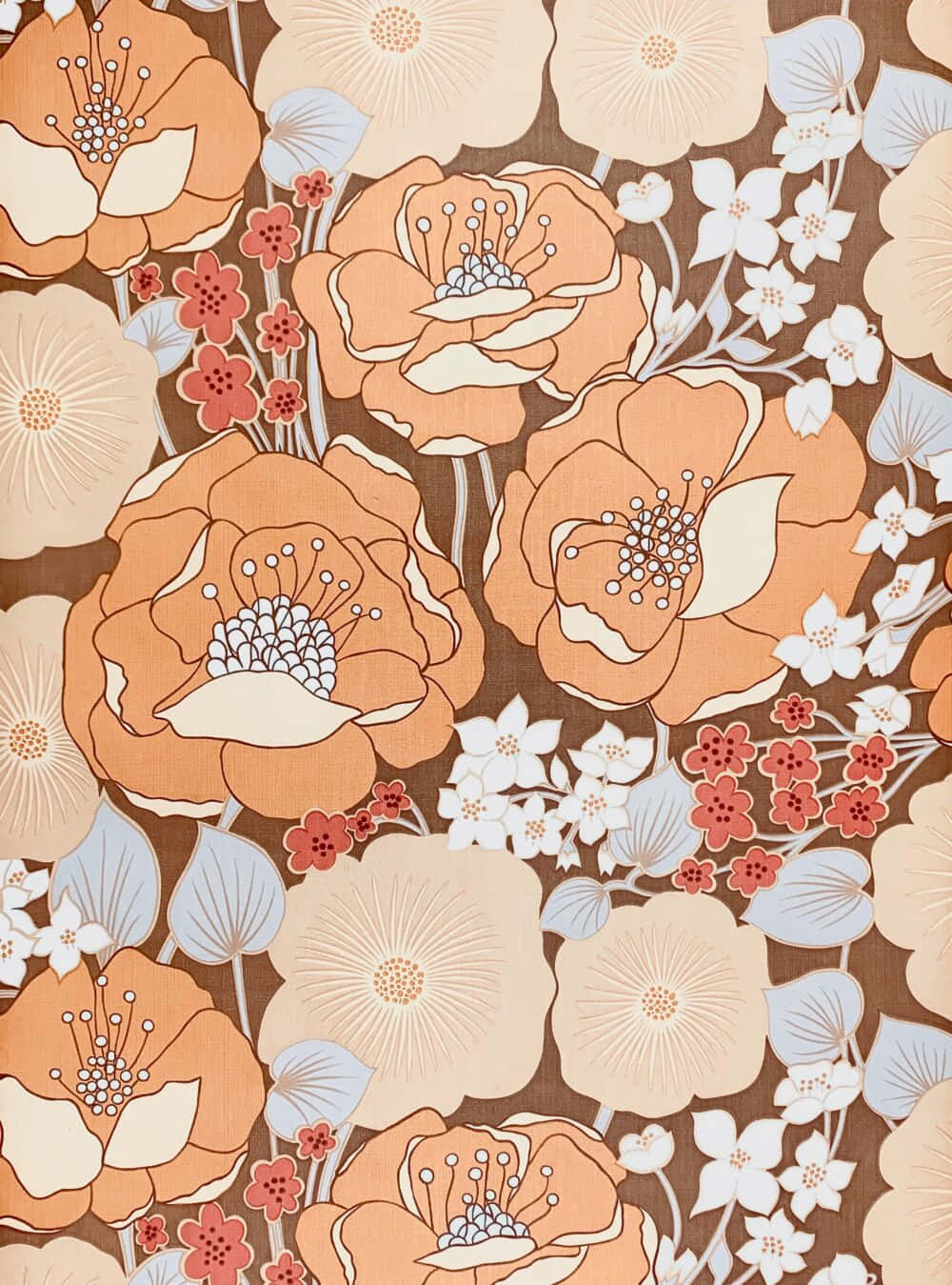 Retro Floral Pattern Design Background