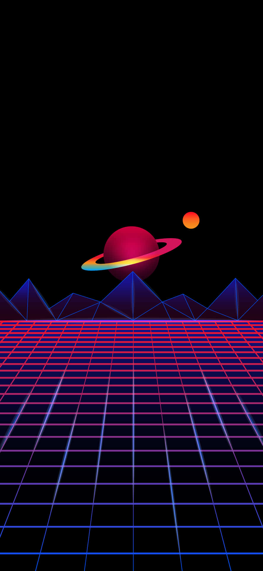 Retro Futurism Planetary View Background