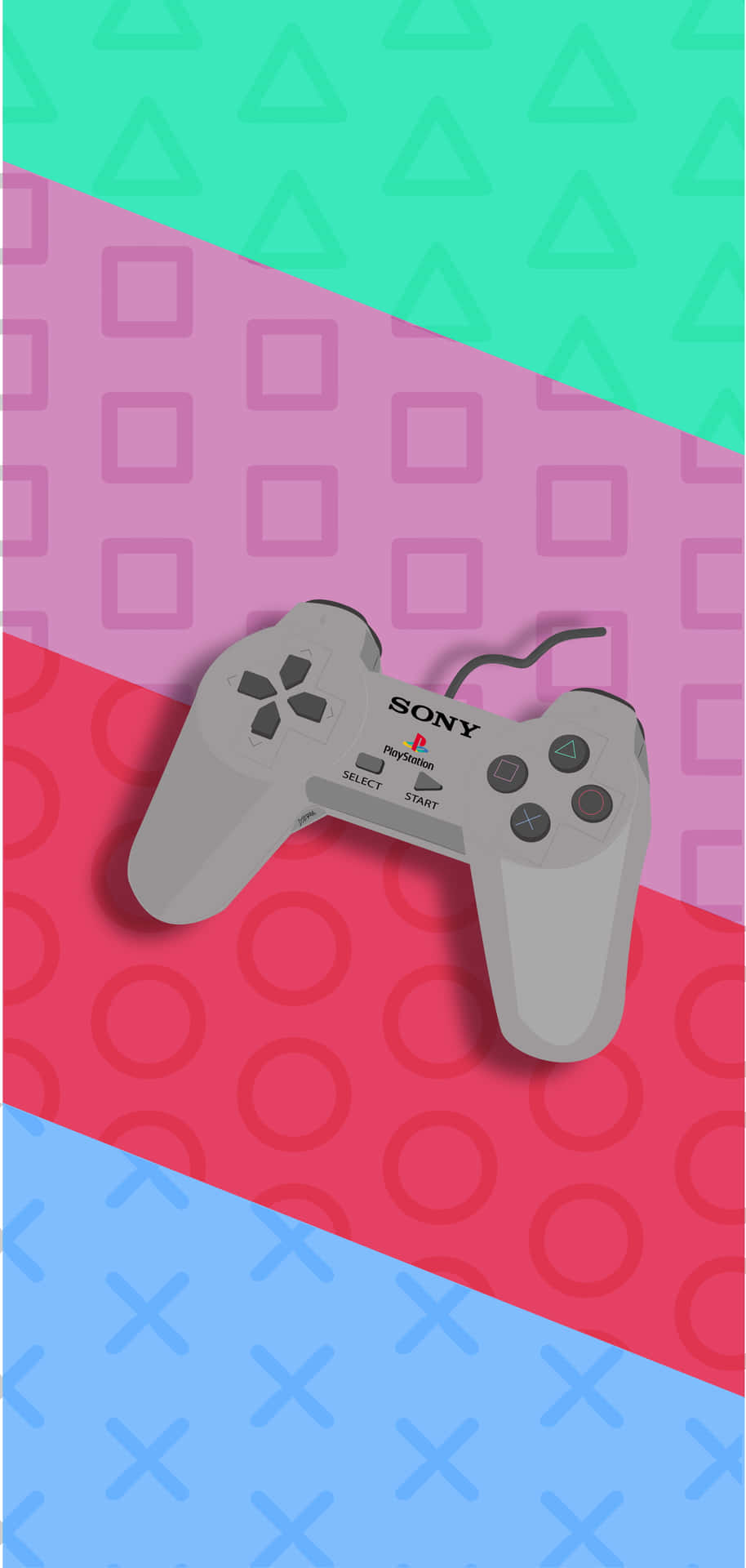 Retro Game Playstation Controller Background