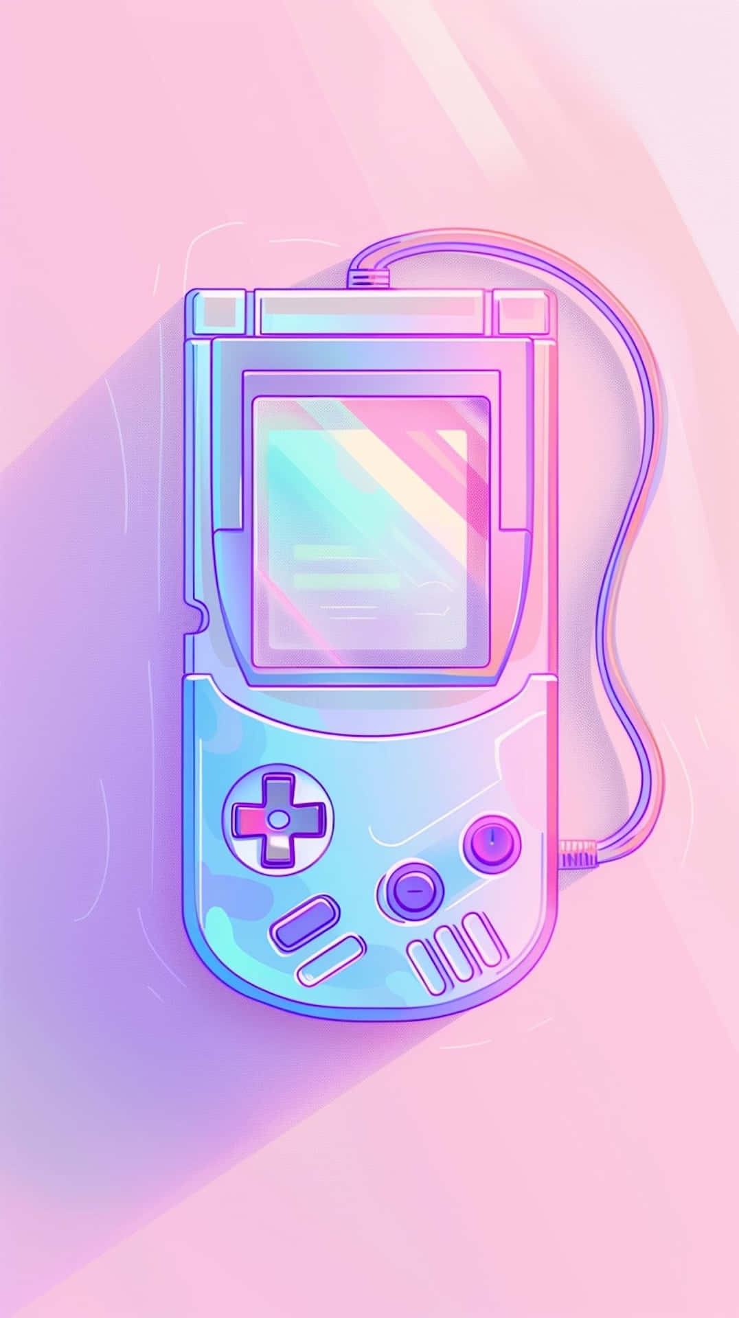 Retro Gameboy Aesthetic Pink Glow Background