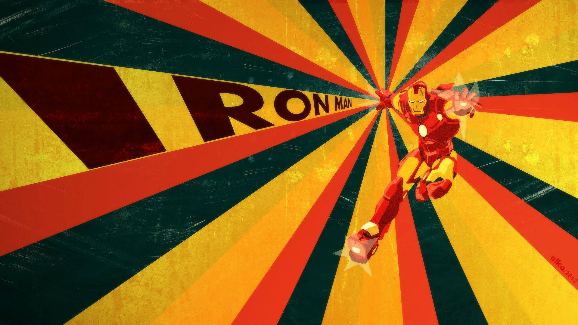 Retro Iron Man Background