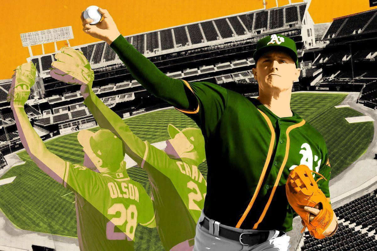 Retro Matt Chapman Oakland A's Background