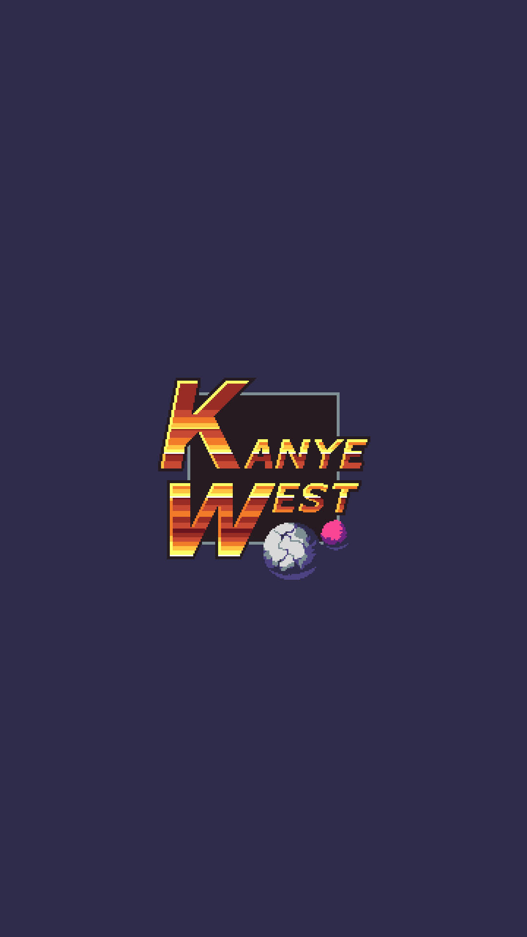 Retro Name Kanye West Android Background