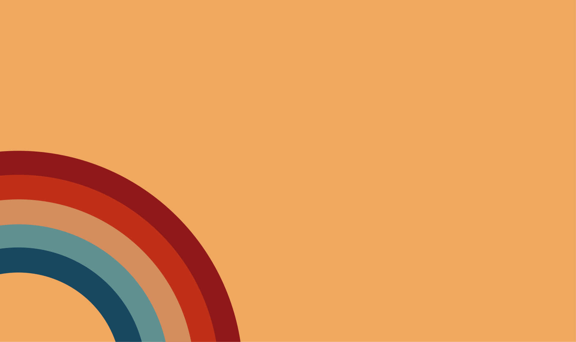 Retro Orange Rainbow Graphic Background