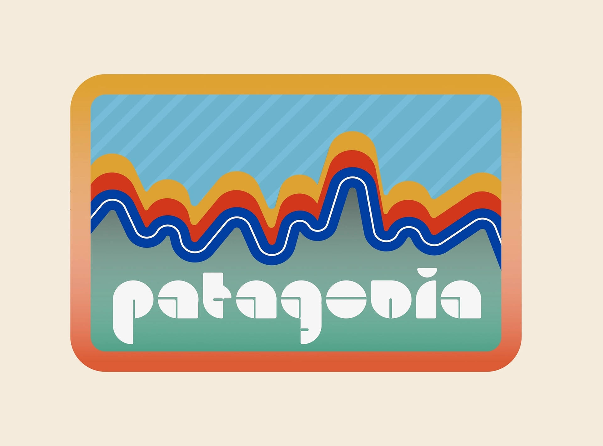 Retro Patagonia Logo Background