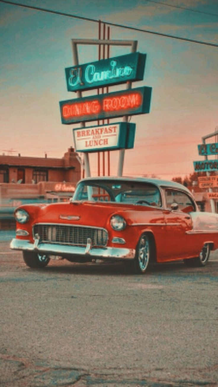 Retro Photo Classic Car Iphone Background
