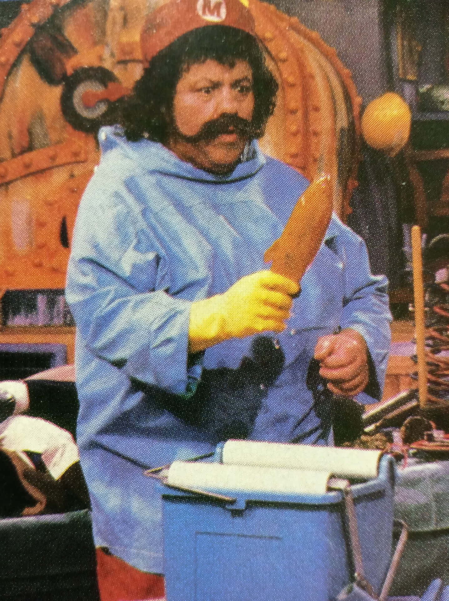 Retro Plumber Costume Scene Background