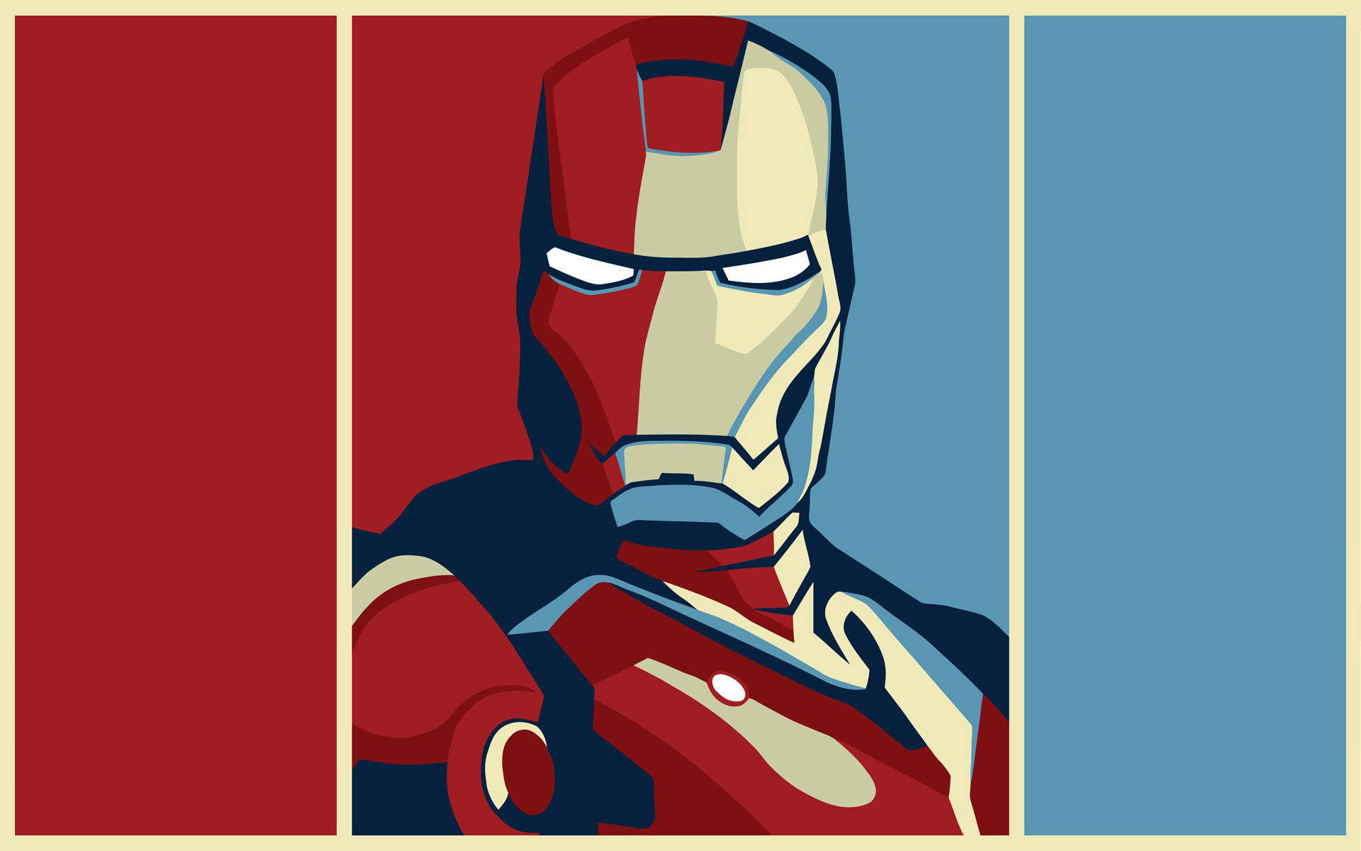 Retro Pop Art Iron Man Superhero Background