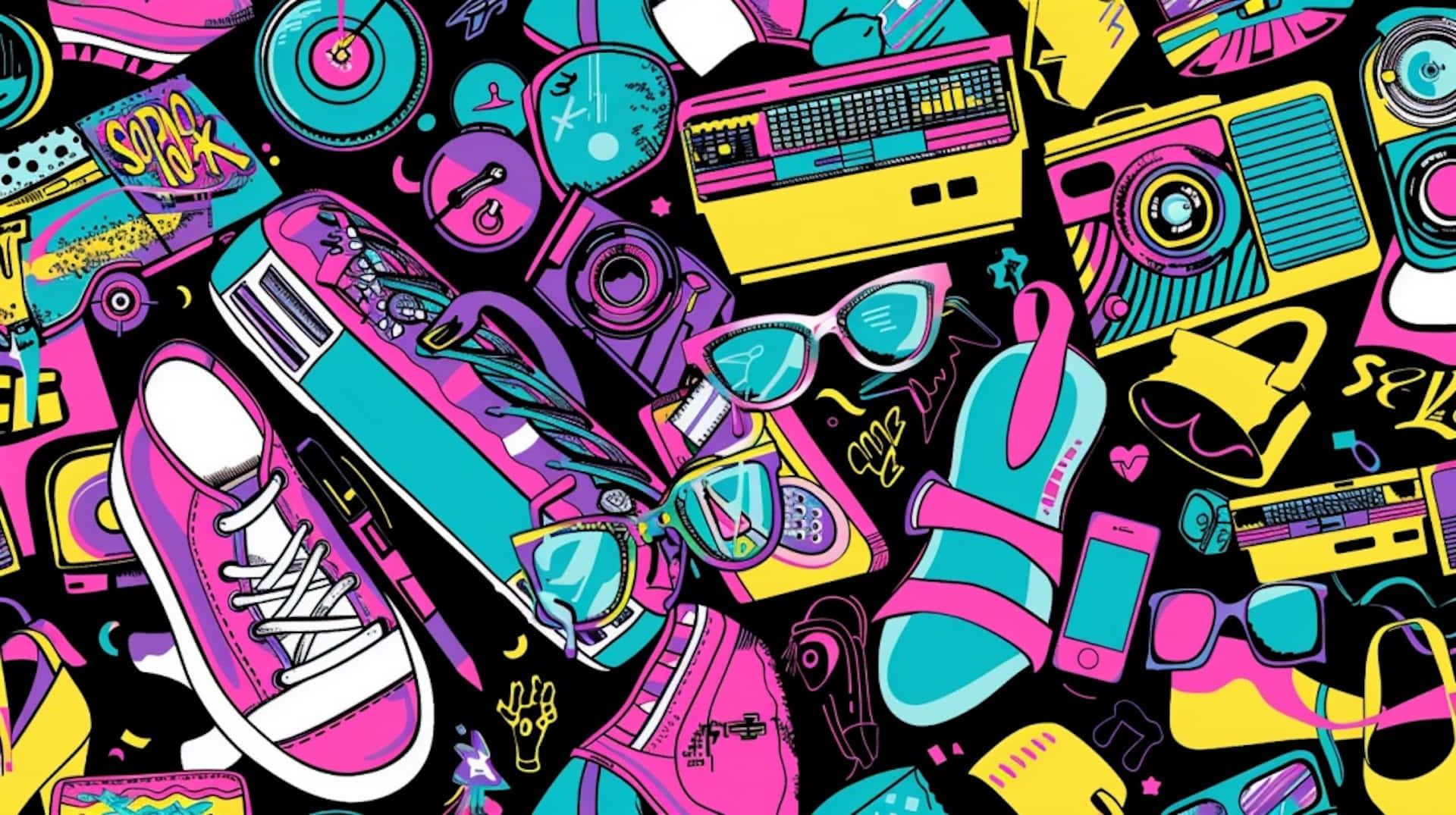 Retro Pop Culture Collage.jpg Background