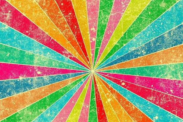 Retro Rays Rainbow Background Background