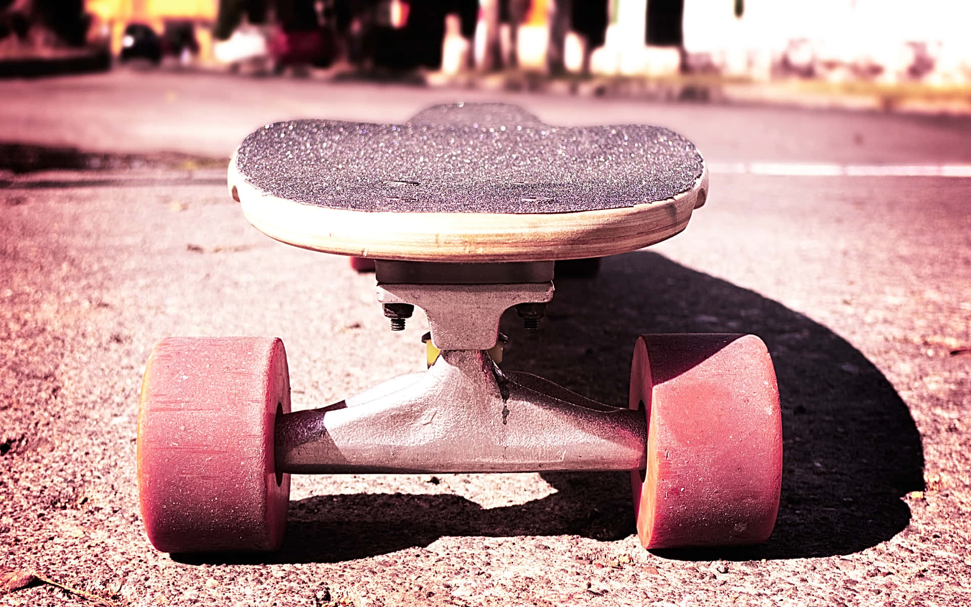 Retro Skateboard Close Up Front Background