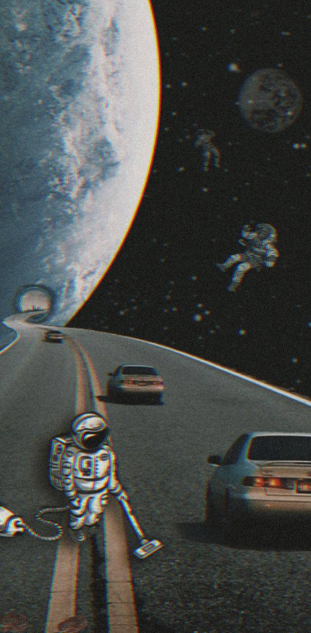 Retro Space Drive Background