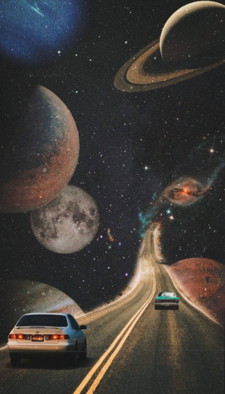 Retro Space Exploration Background