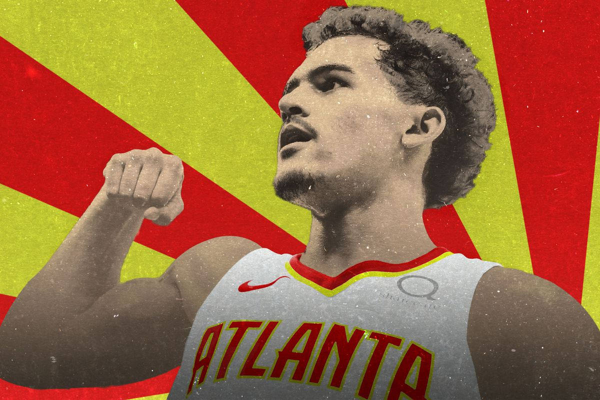 Retro Trae Young Art Background
