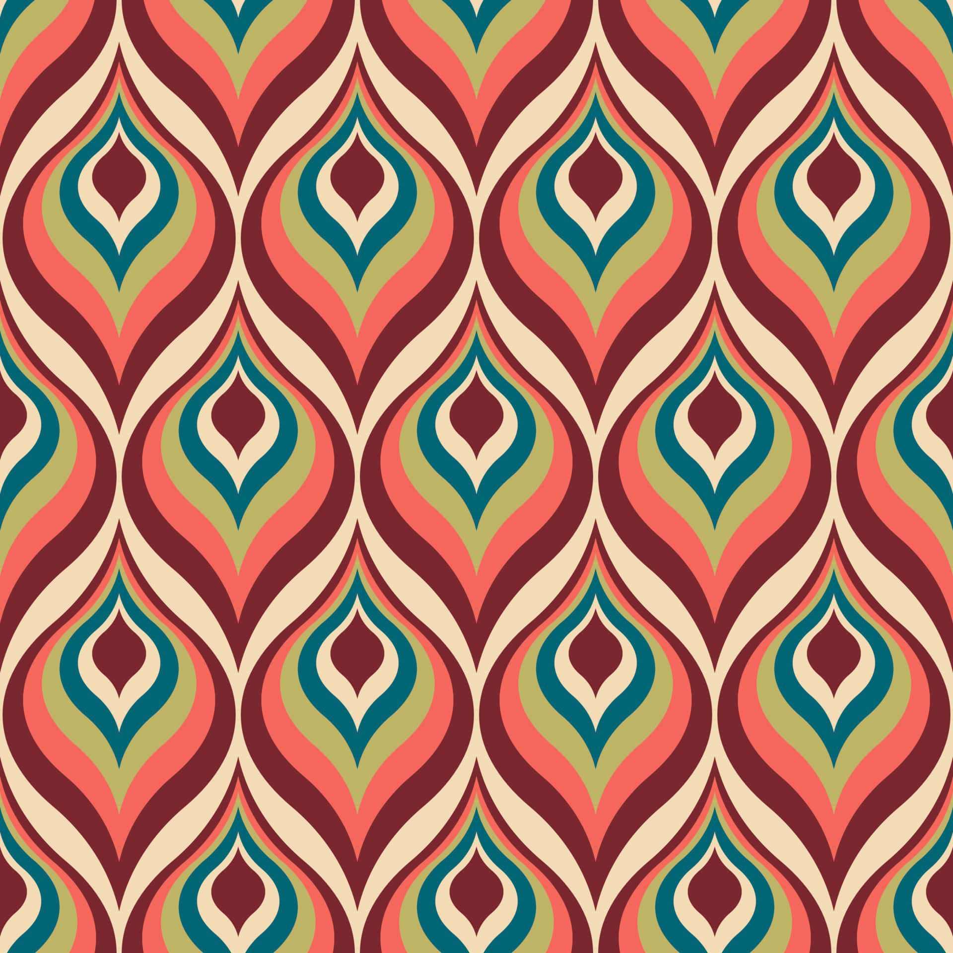 Retro Wavy Pattern Design Background