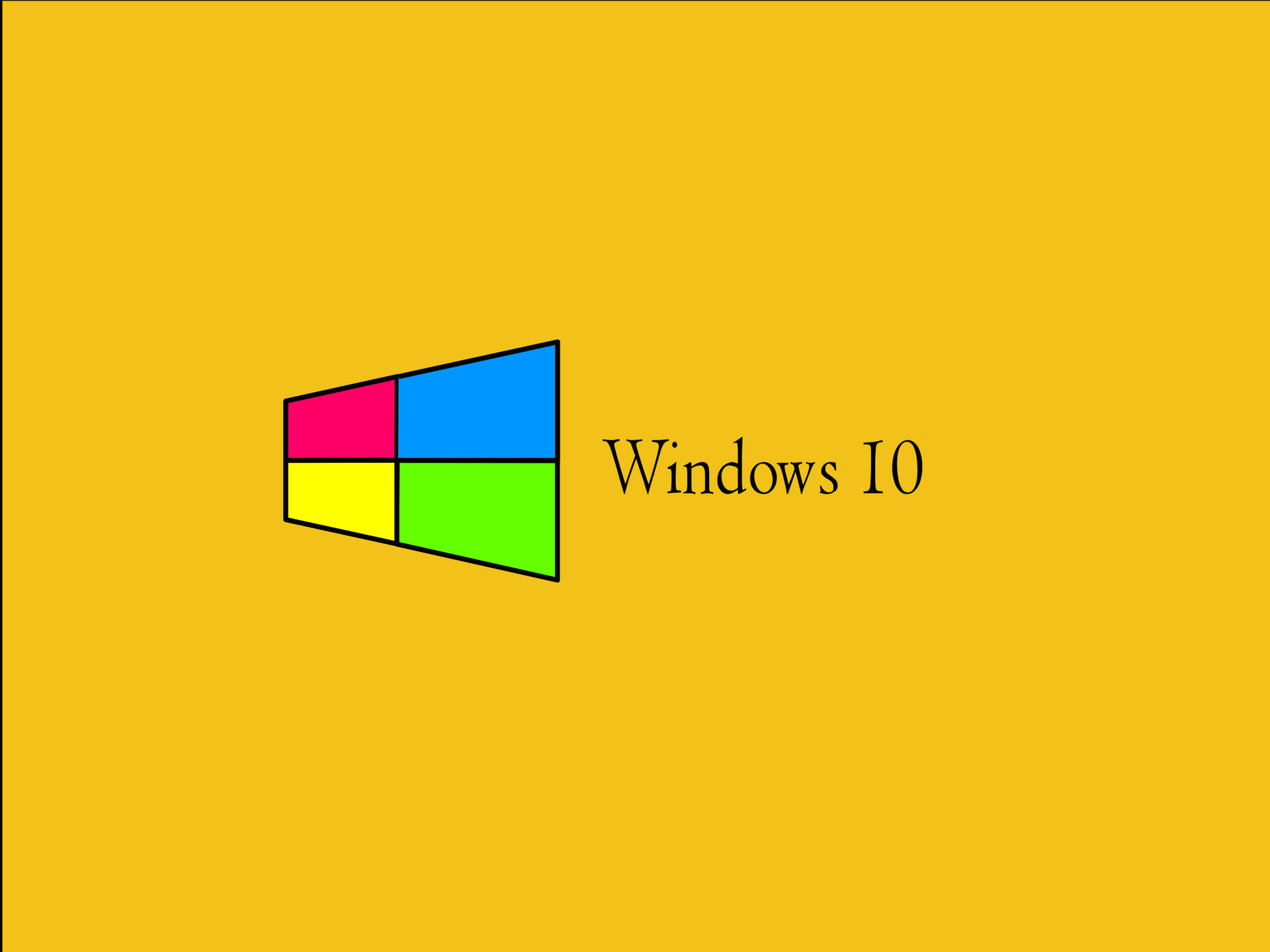 Retro Yellow Windows 10 Hd