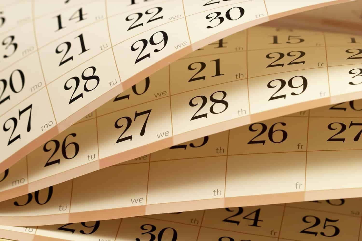 Retroactive Calendar Background