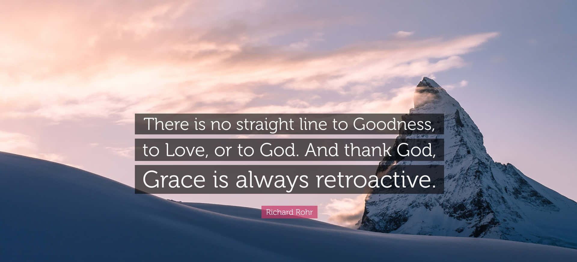 Retroactive Quotes On A Snow Mountain Photo Background