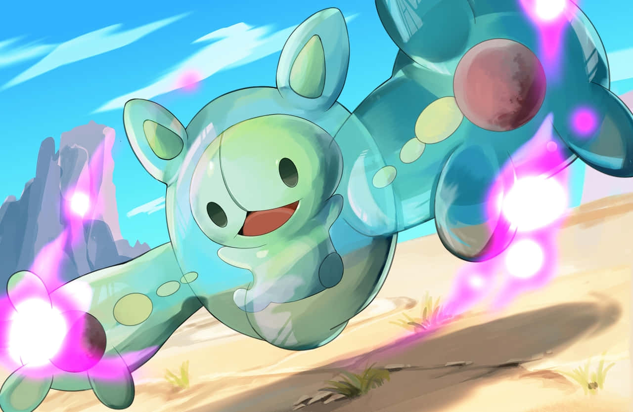 Reuniclus Purple Energy Background