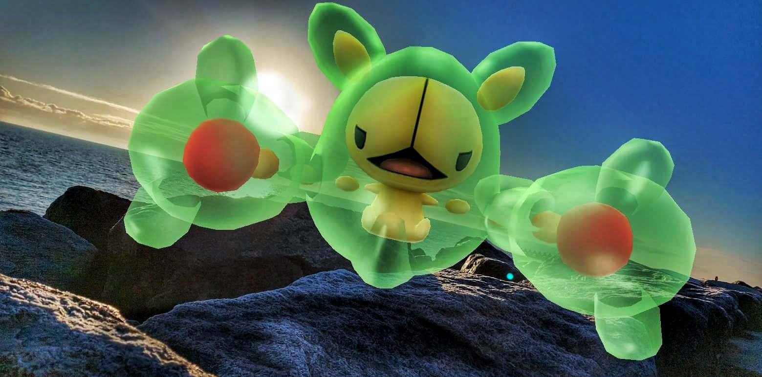 Reuniclus Sunrise Scenery Background