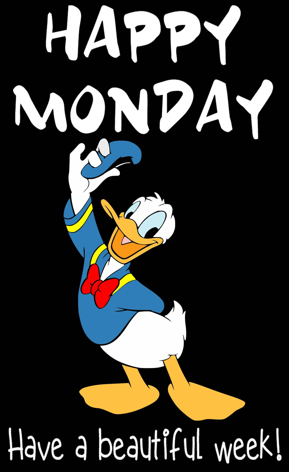 Rev Up Your Week With Donald Duck's Happy Monday Enthusiasm. Background