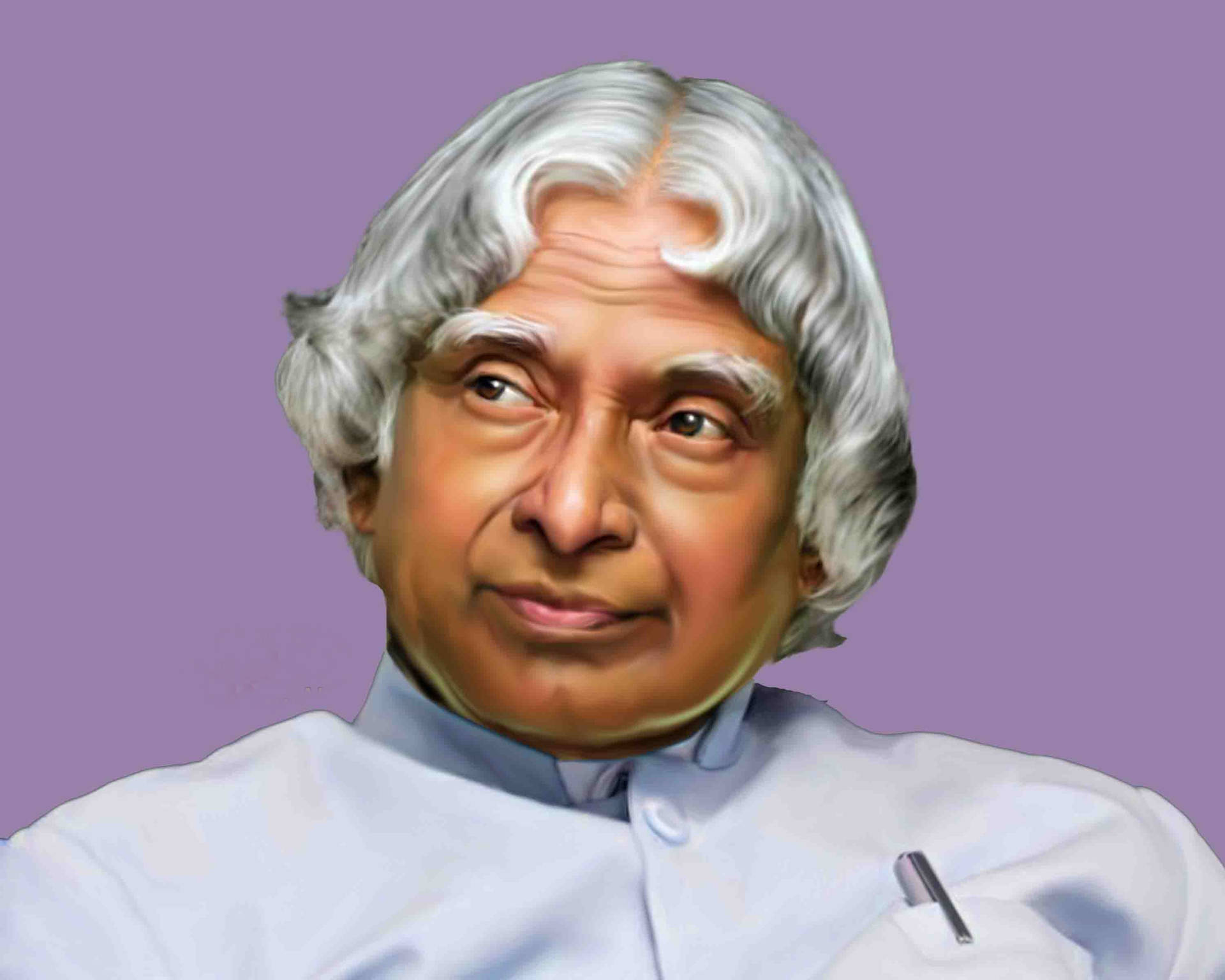 Revered Portrait Of Dr. Abdul Kalam In Hd Background