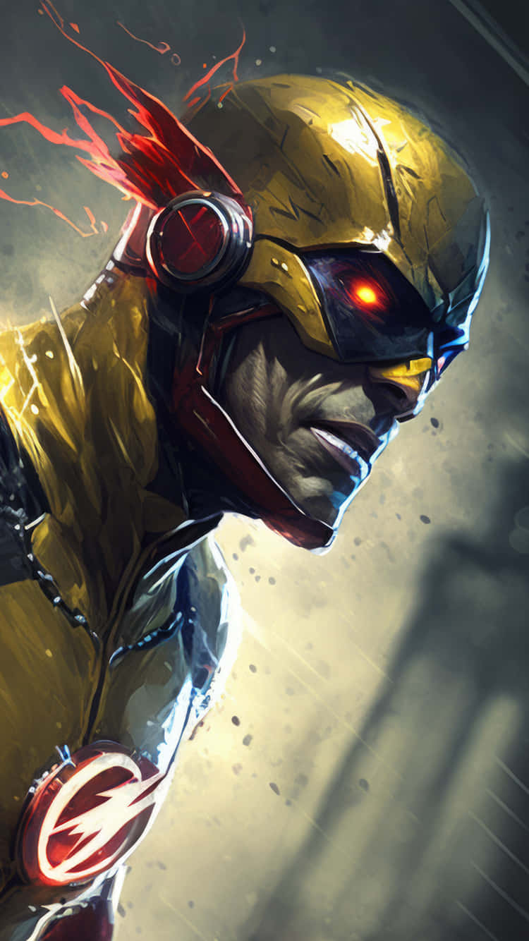 Reverse Flash Artistic Portrait Background