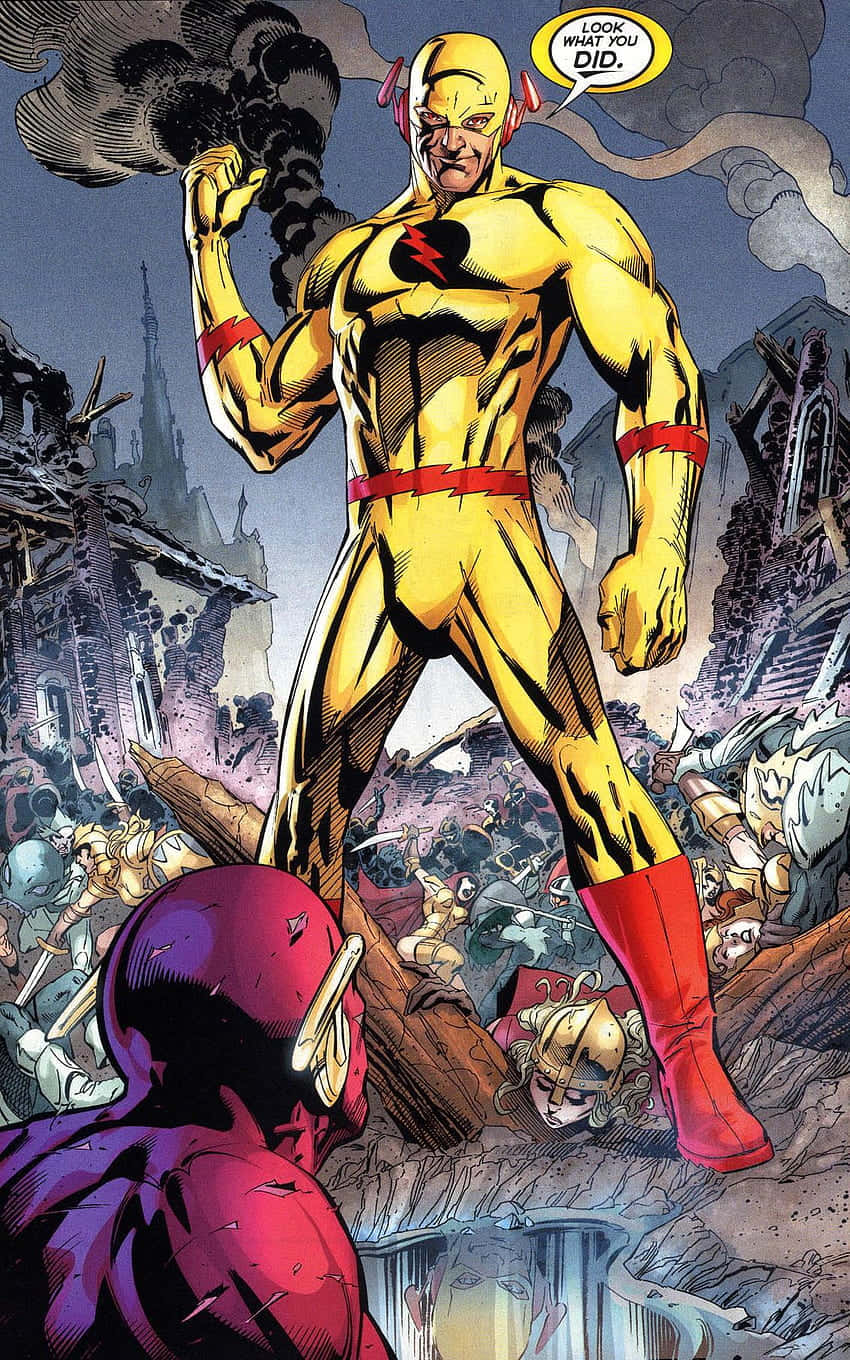 Reverse Flash Dominance Comic Art Background