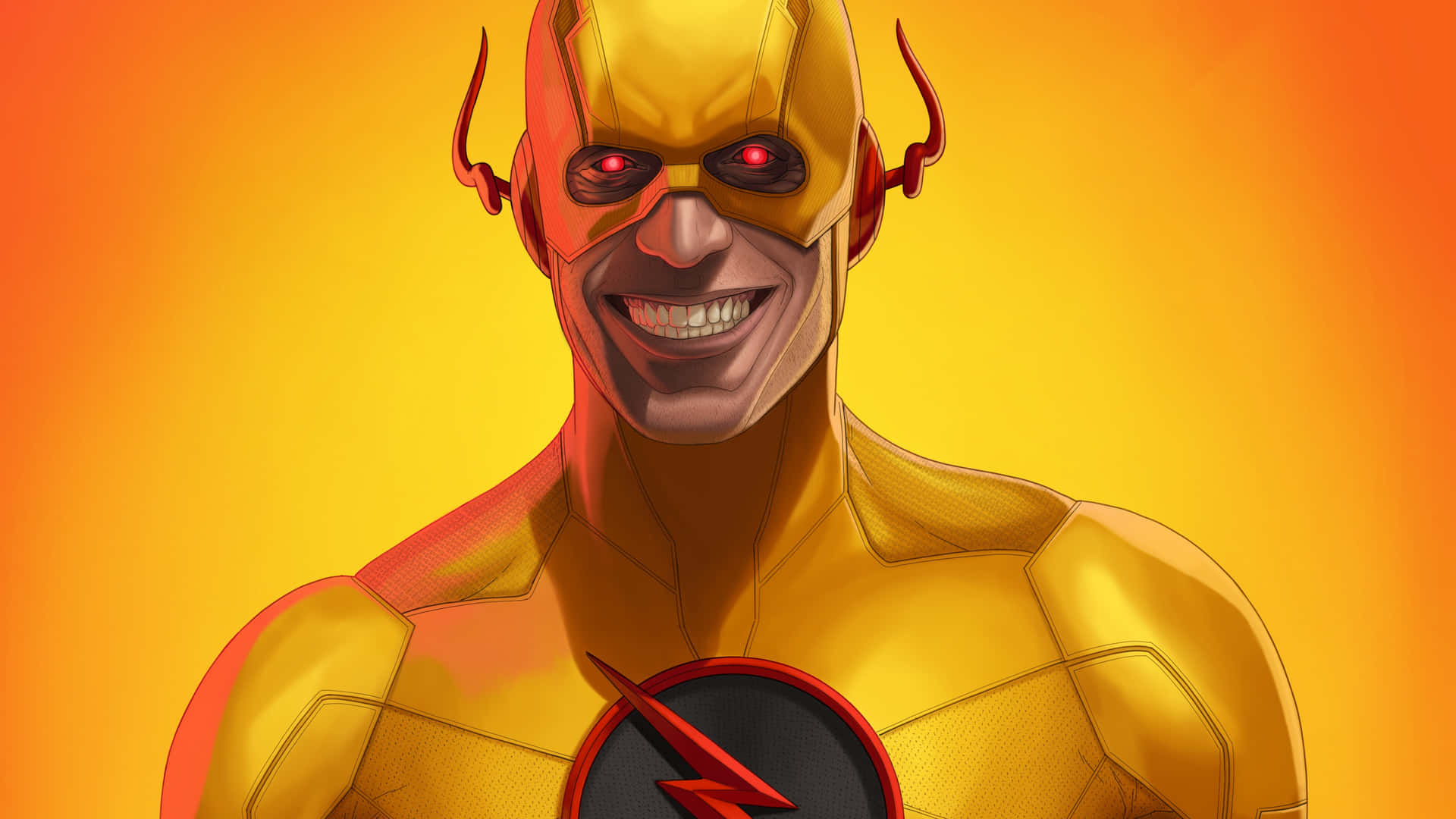 Reverse Flash Smiling Illustration Background