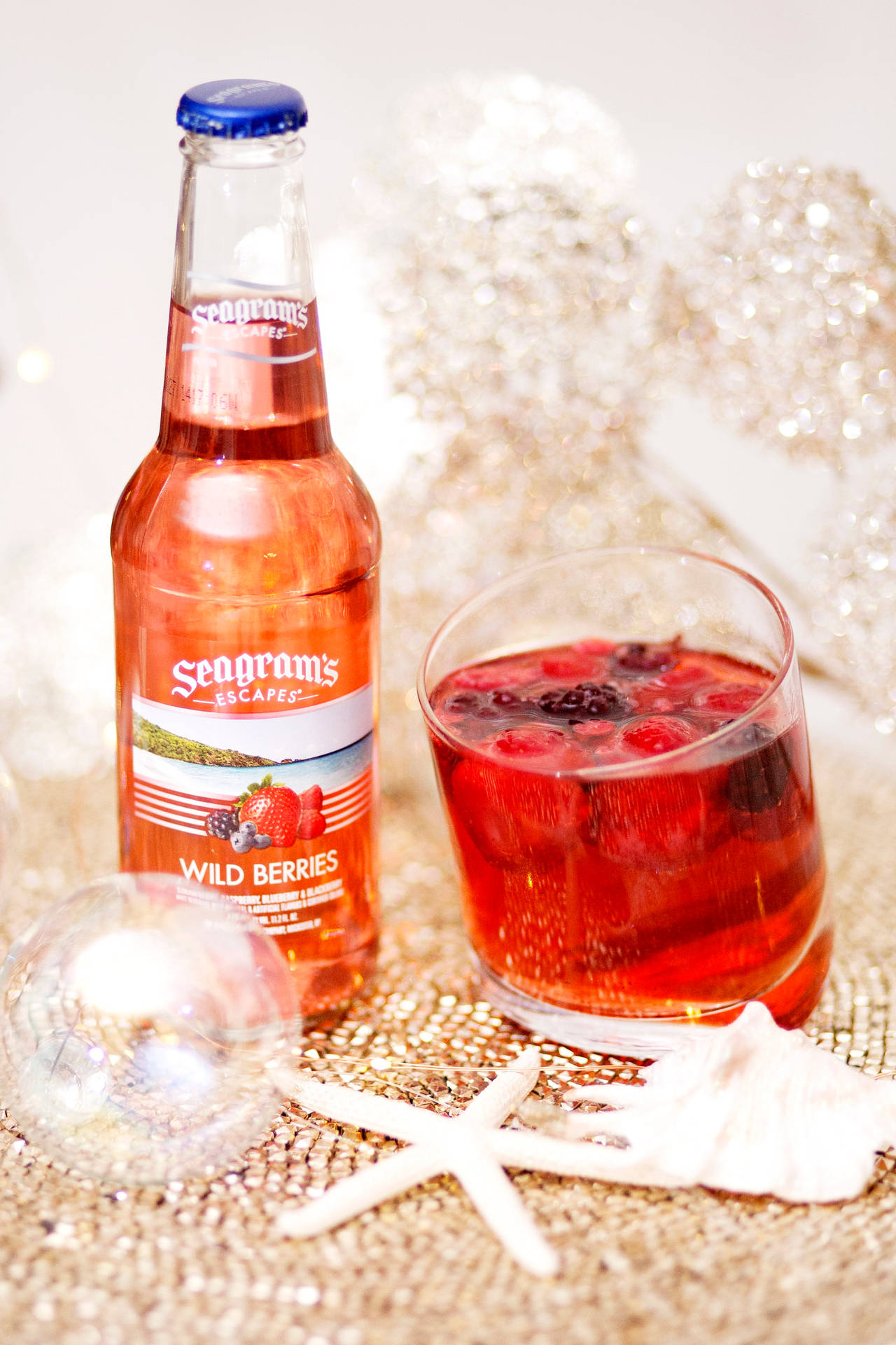 Revitalizing Seagrams Wild Berries Cocktail Background