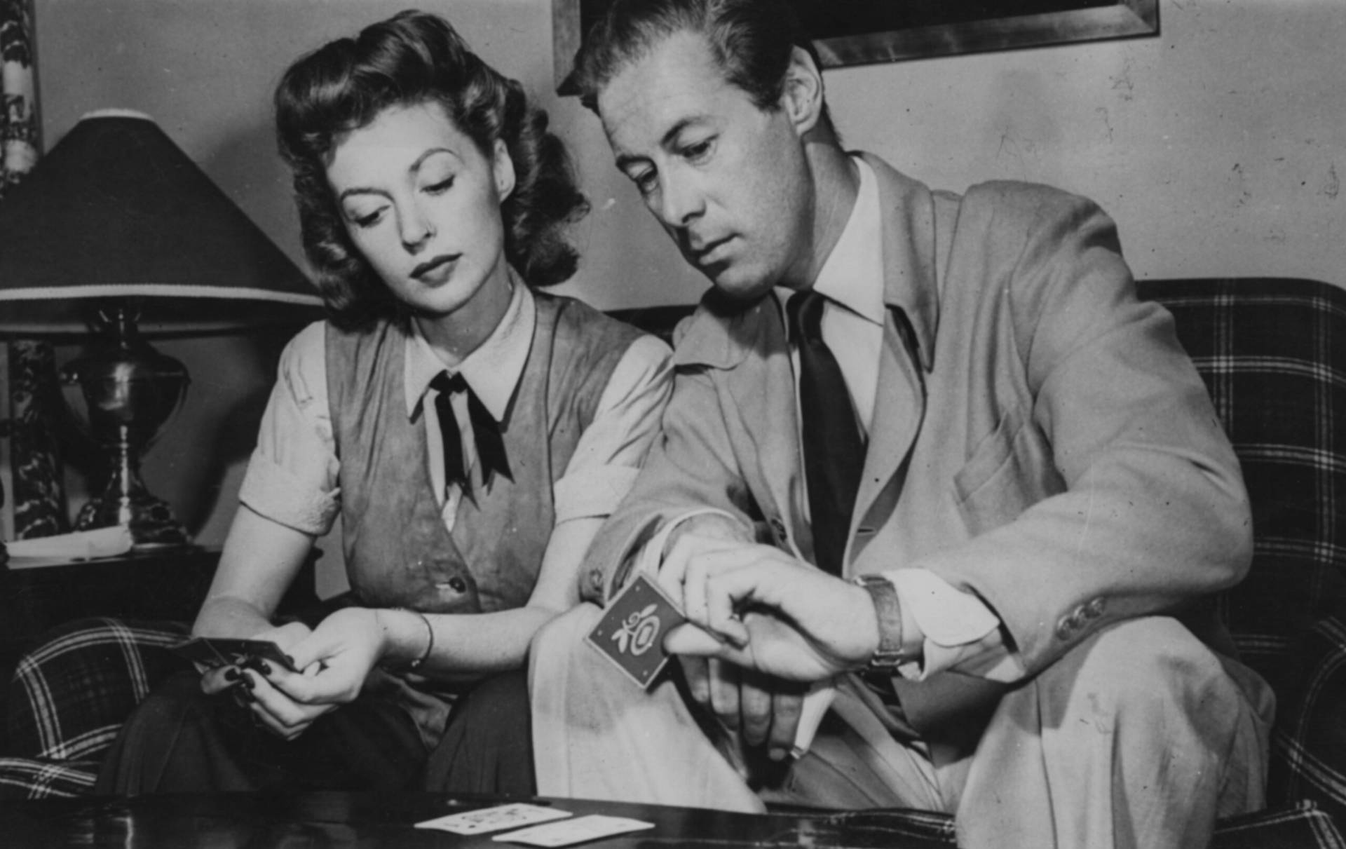 Rex Harrison And Lilli Palmer Playing Cards Background