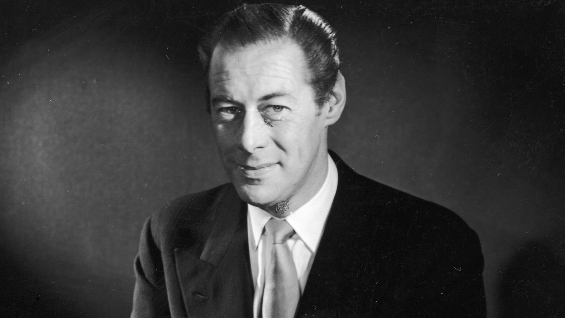 Rex Harrison Hollywood Actor Portrait Background